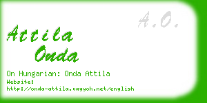 attila onda business card